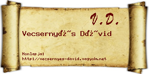 Vecsernyés Dávid névjegykártya